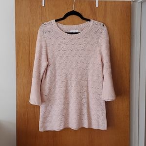 Lauren Conrad Light Pink Sweater With Bell Sleeves